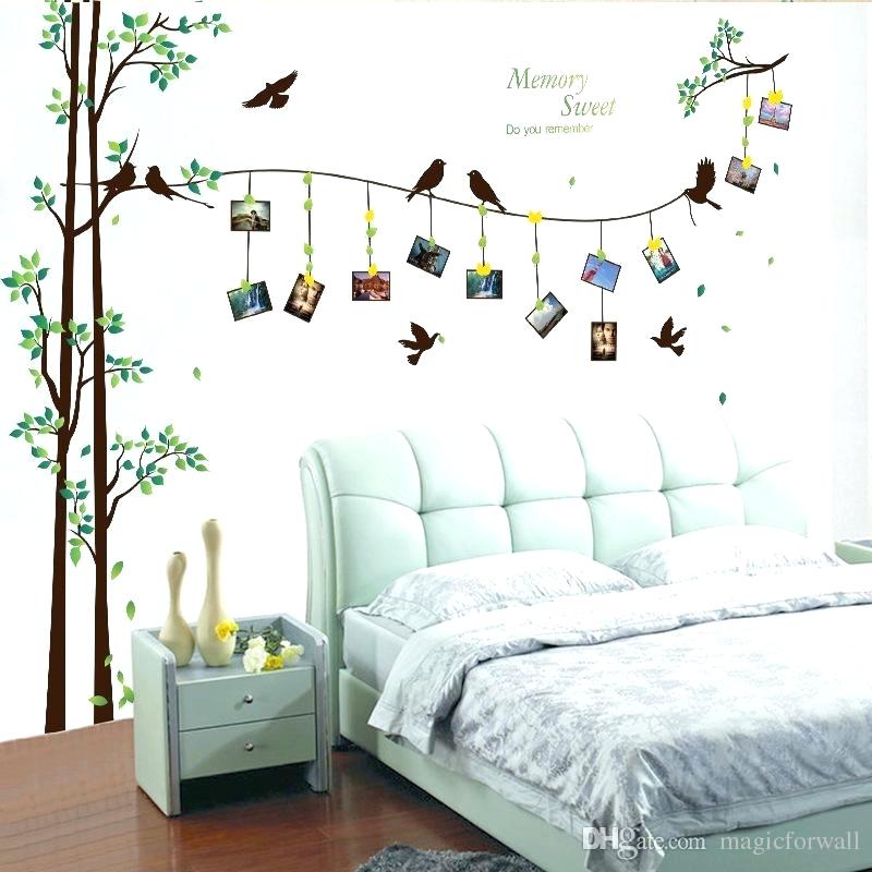 Wall Paper Headboard Birds On The Tree Picture Frame - Wall Stickers For Hall , HD Wallpaper & Backgrounds