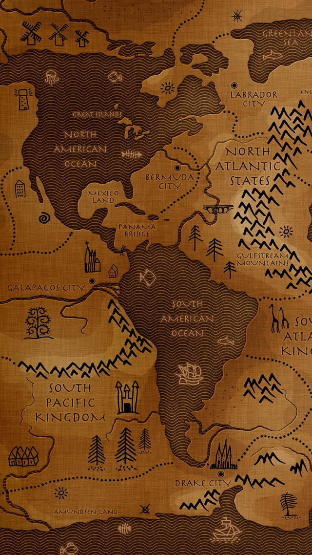 World Map Iphone Se Wallpaper - Old Timey Map Of The World , HD Wallpaper & Backgrounds