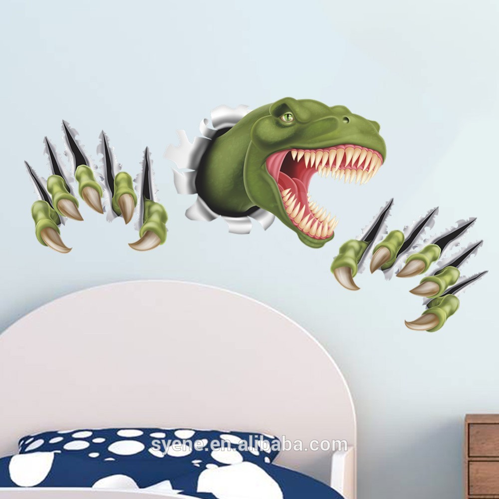 Newest Dinosaur 3d Wall Sticker Bedroom Home Decor - Dinosaur Mural Stickers , HD Wallpaper & Backgrounds