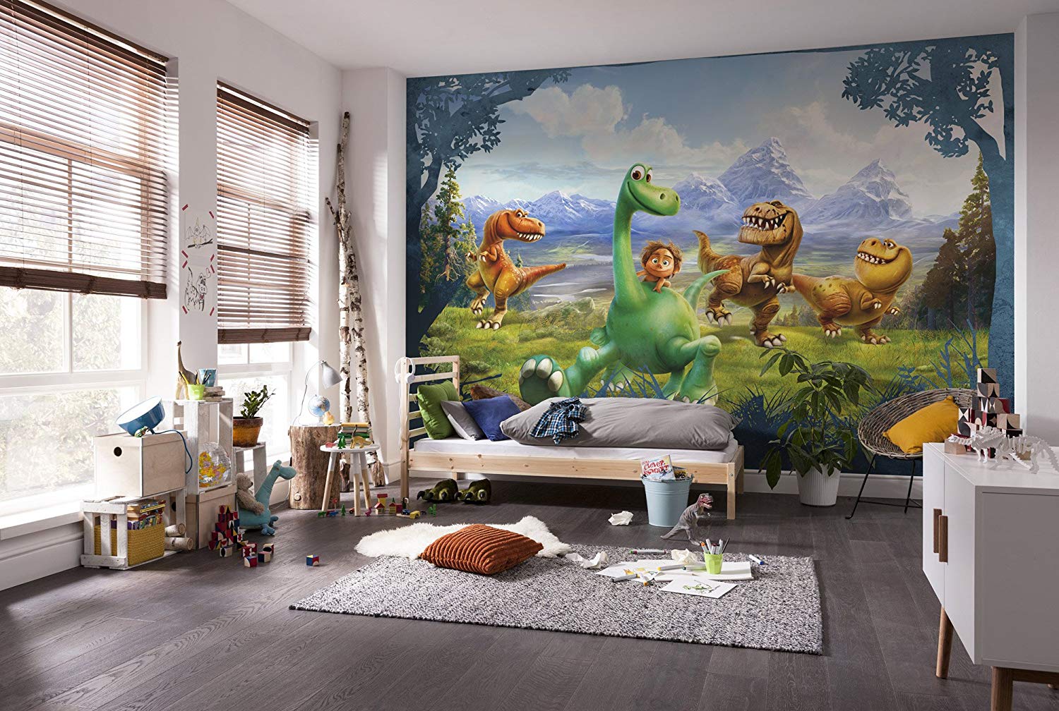 Komar Disney Pixar The Good Dinosaur Wallpaper Mural, - Window Blind , HD Wallpaper & Backgrounds