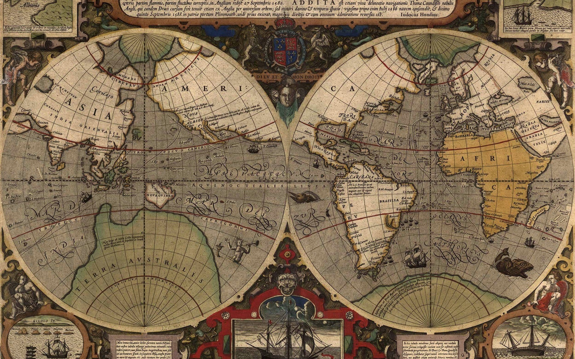 Wallpaper Map Old Maps World Leprosy Sir Francis Drake