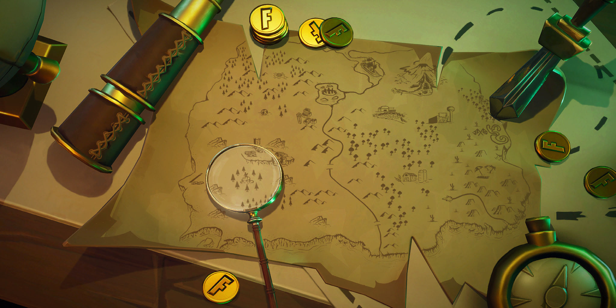 Fortnite Treasure Map Loading Screen - Knife Points On Treasure Map Loading Screen , HD Wallpaper & Backgrounds