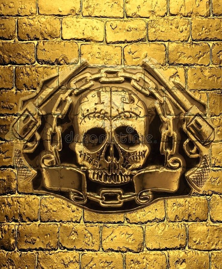Skull - Imagens De Armas De Ouro , HD Wallpaper & Backgrounds