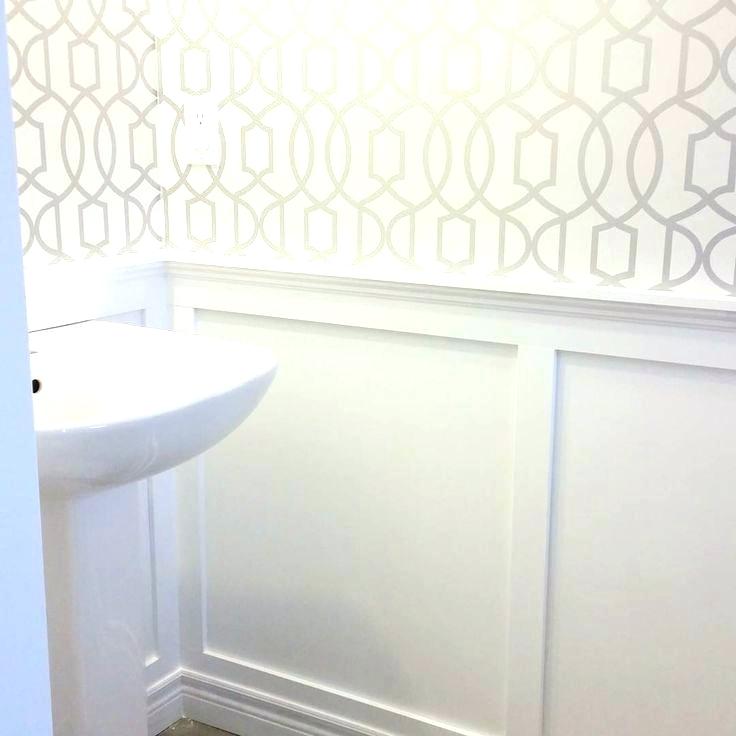 Mirrored Wallpaper Wainscoting Panels Best Ideas On - Powder Room Decor Ideas , HD Wallpaper & Backgrounds