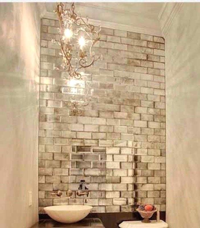 Antique Mirror Wall Tiles Bathroom Antique Mirror Brick - Antique Mirror Brick Tiles , HD Wallpaper & Backgrounds