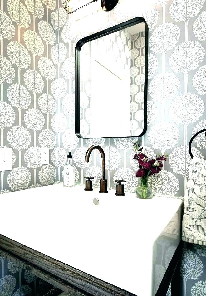 Modern Farmhouse Powder Room Vanity Industrial Bathroom - Modern Farmhouse Wallpaper For Bathroom , HD Wallpaper & Backgrounds