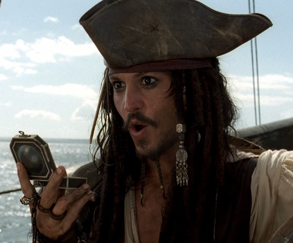 Drawn Compass Jack Sparrow - Aretes De Pluma Para Hombre , HD Wallpaper & Backgrounds