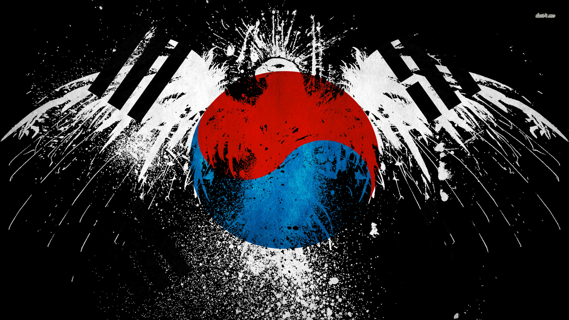 Flag Of South Korea Wallpaper - South Korean Flag Art , HD Wallpaper & Backgrounds