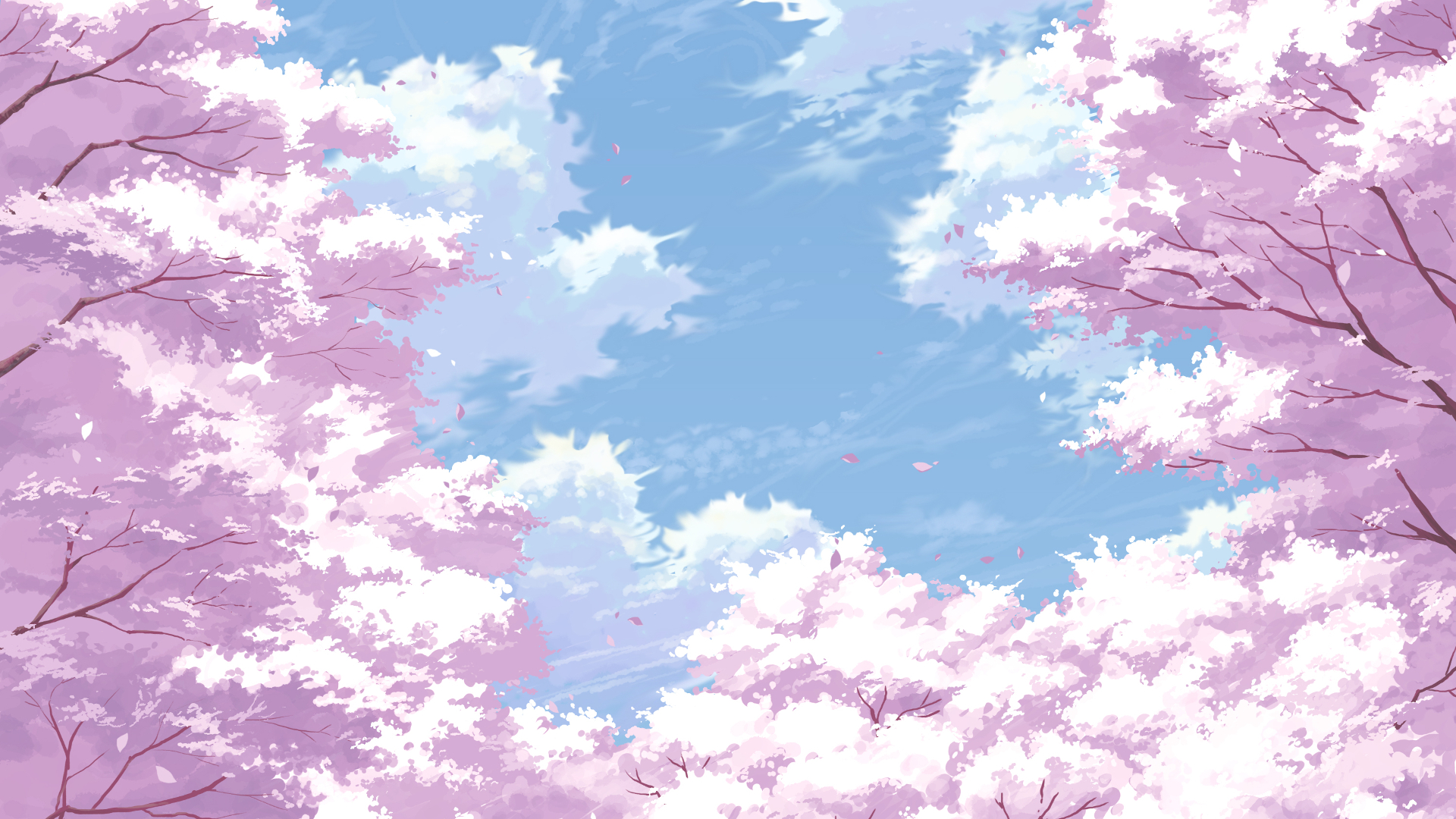 Cherry Blossom Tree Wallpaper - Cherry Blossom Wallpaper Anime , HD Wallpaper & Backgrounds