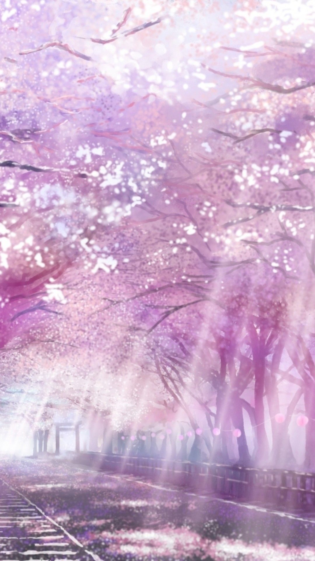 Building Cherry Blossoms Isou Nagi Nobody Original - Anime Wallpaper Iphone Cherry Blossom , HD Wallpaper & Backgrounds