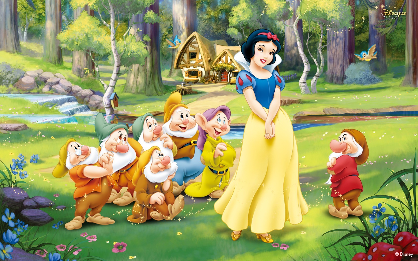 Cute Cartoon Princess - Snow White , HD Wallpaper & Backgrounds