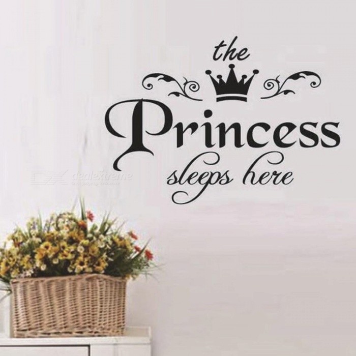 The Prince And Princess Sleeps Here Wall Stickers Diy - Princess Sleeps Here Wall Sticker , HD Wallpaper & Backgrounds