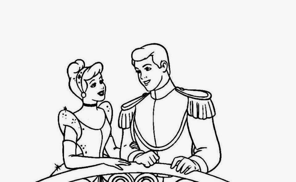 Colours Drawing Wallpaper - Cinderella And The Prince Coloring Page , HD Wallpaper & Backgrounds