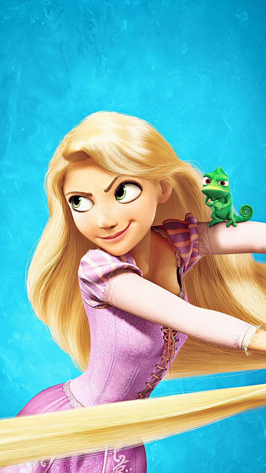 Pascal The Chameleon In Disney's Tangled Wallpaper - Tangled Rapunzel Rapunzel , HD Wallpaper & Backgrounds