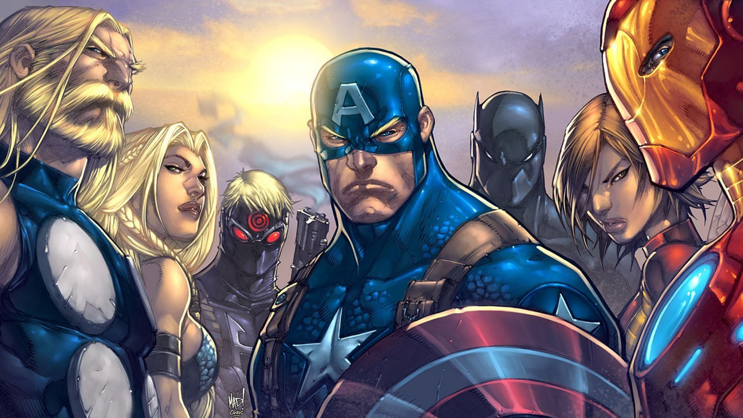 Comics Thor Captain America Marvel Ultimates Avengers - Marvel Ultimates 3 , HD Wallpaper & Backgrounds