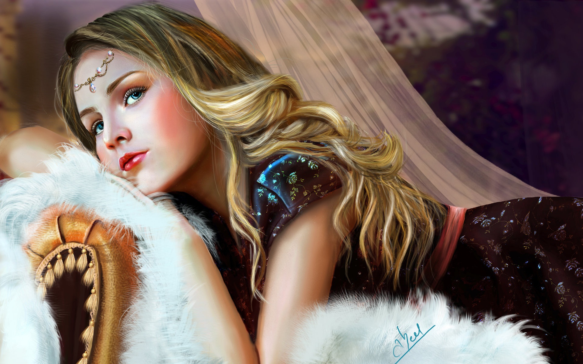 Painting Poster Of Beautiful Princess Girl Wallpapers - Princess Girl , HD Wallpaper & Backgrounds