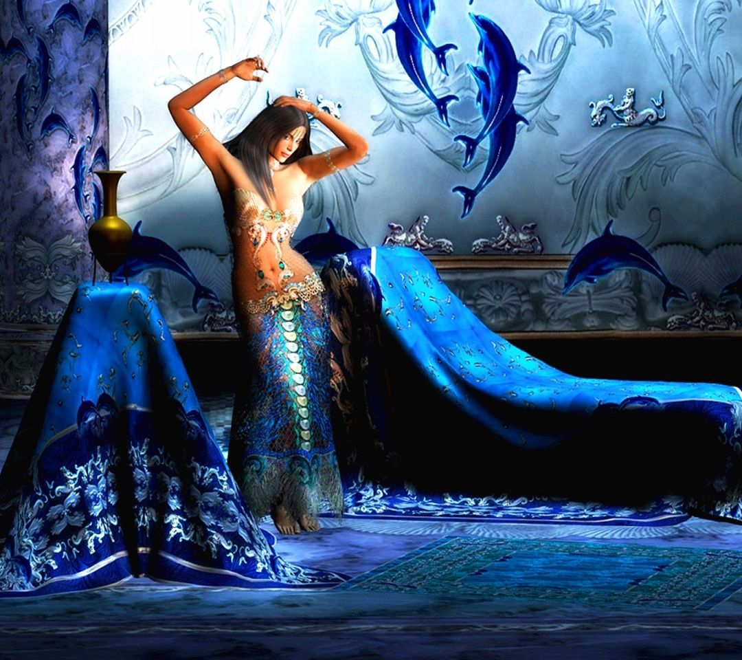 Mermaid Phone Wallpapers,www Download - Fondo De Pantalla Yemaya , HD Wallpaper & Backgrounds