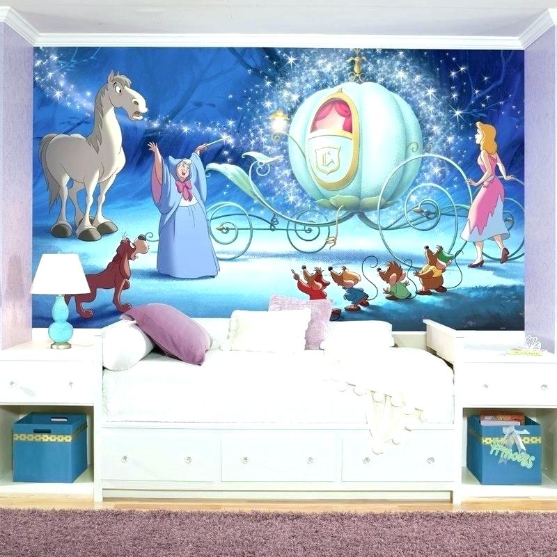 Princess Wall Mural Carriage Chair Rail Pink Castle - Disney Characters Wall Sticker , HD Wallpaper & Backgrounds