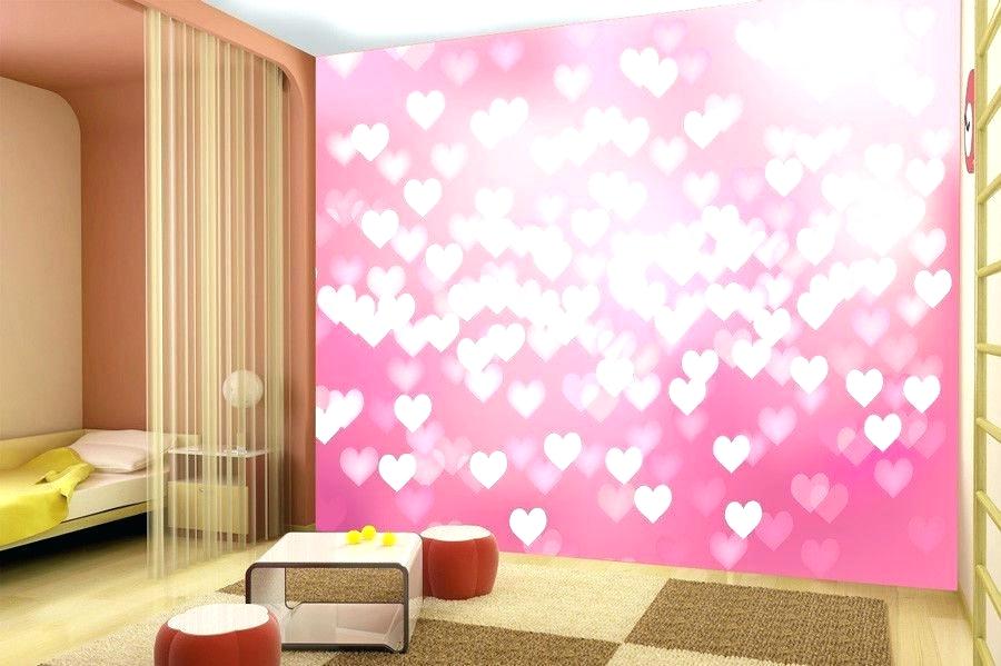 Princess Murals Mural Wallpaper Pink Heart Girl Kids - Mural , HD Wallpaper & Backgrounds