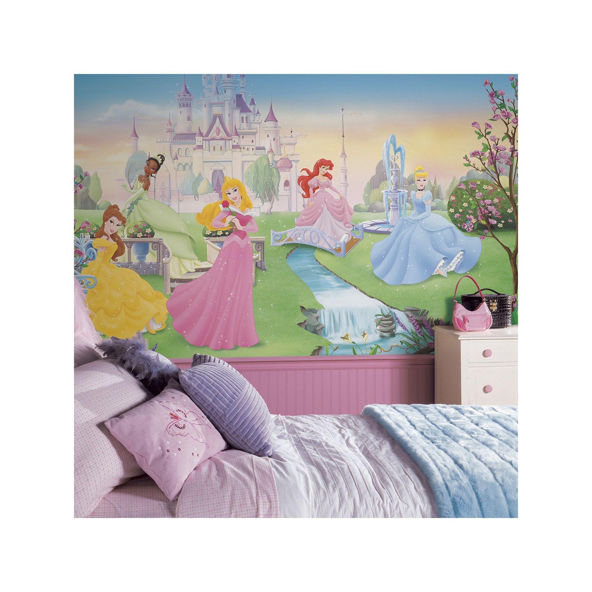 Disney Dancing Princess Wallpaper Mural, Multicolor - Ariel Princess Wall Stickers , HD Wallpaper & Backgrounds