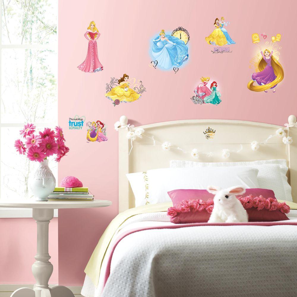 Disney Princess Friendship Adventures 25-piece Peel - Disney Bedroom Stickers Walls , HD Wallpaper & Backgrounds
