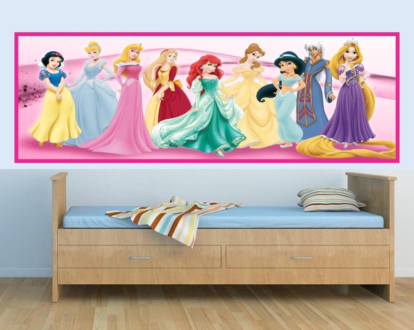 Eco Print Large Disney Princess Wall Vinyl Decal Poster - Disney Princess Screen Background , HD Wallpaper & Backgrounds