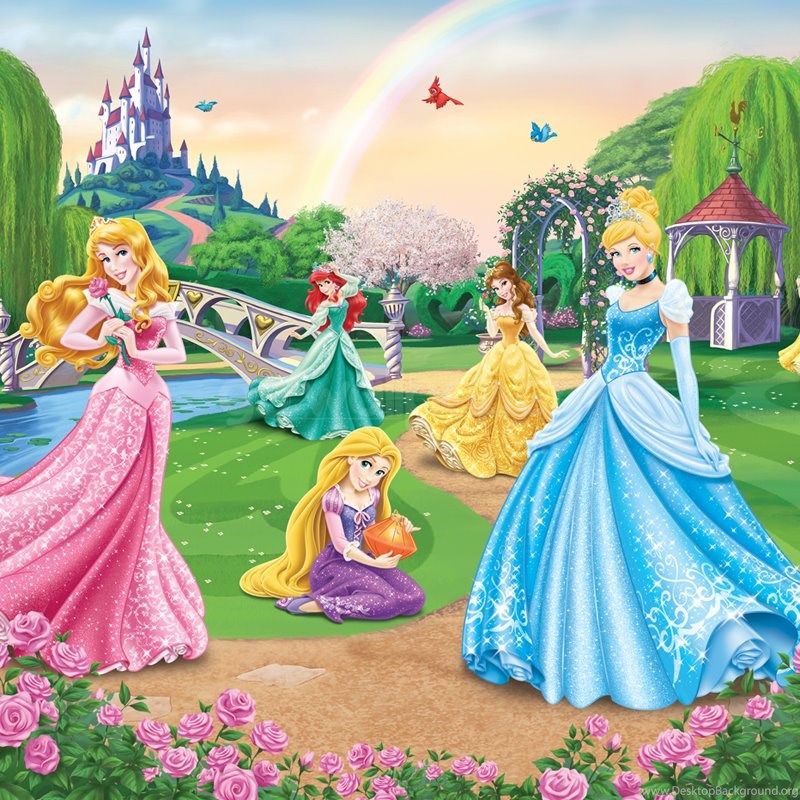 Walltastic Disney Princess Wallpapers Mural At Gowallpapers - Disney Princess , HD Wallpaper & Backgrounds