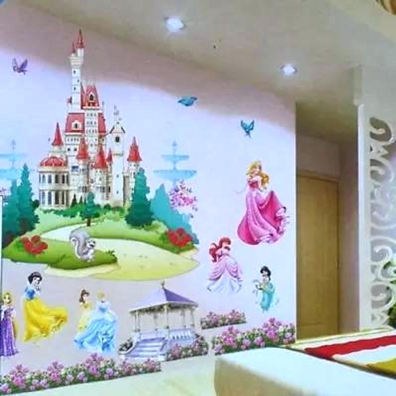 Princess Wall Mural Image 0 Murals Uk Disney Made To - Princess Large Wall Stickers , HD Wallpaper & Backgrounds