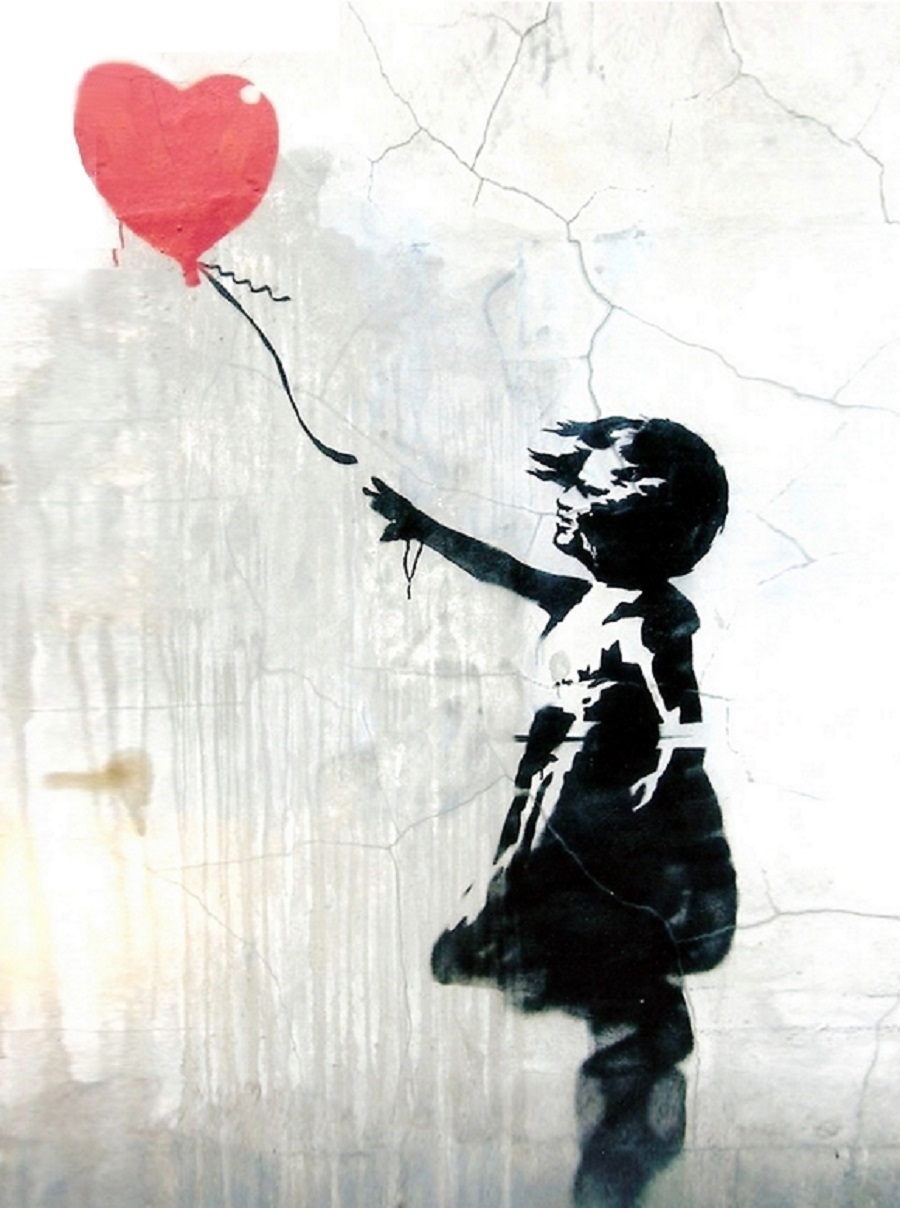 Banksy Phone Wallpaper - Balloon Girl Banksy Poster , HD Wallpaper & Backgrounds