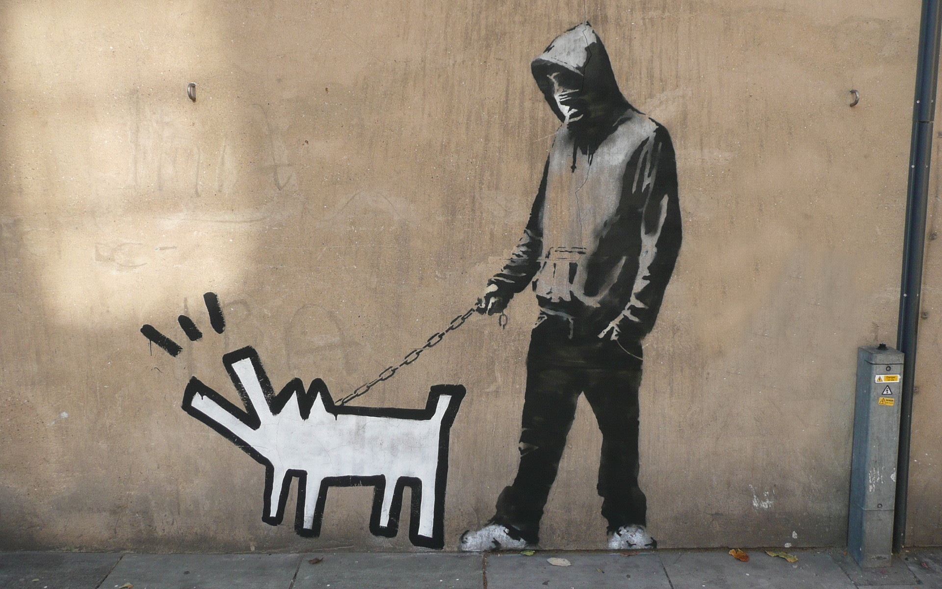 Banksy Iphone 6 Wallpaper Wallpapersafari - Banksy Dog , HD Wallpaper & Backgrounds