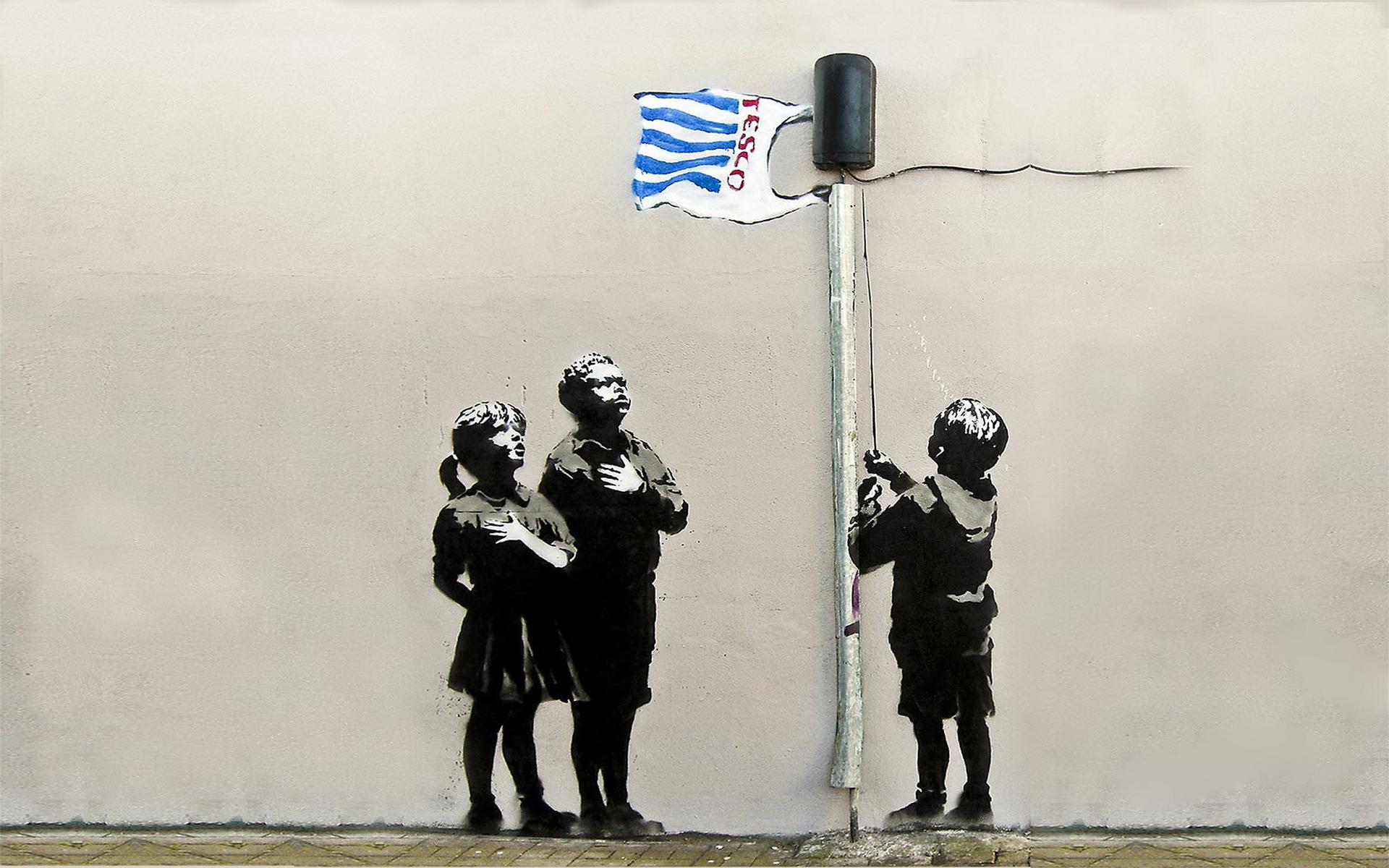 Banksy - Essex Road, Tesco Kids , HD Wallpaper & Backgrounds