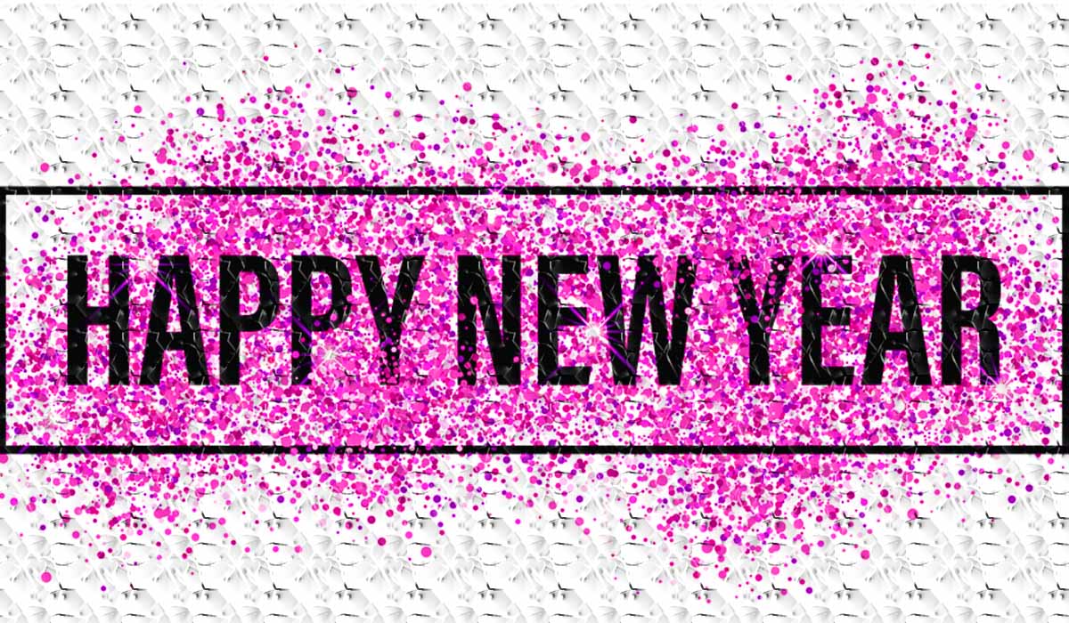 Stylish New Year Wallpaper - Pink Happy New Year , HD Wallpaper & Backgrounds