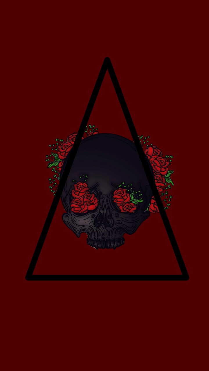 Skull And Roses Wallpaper - Illustration , HD Wallpaper & Backgrounds