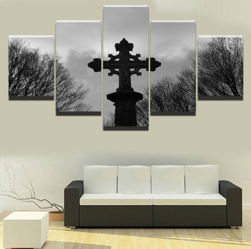 Cozy Design Gothic Wall Art Home Wallpaper Religious - Спальня Модульные Картины , HD Wallpaper & Backgrounds