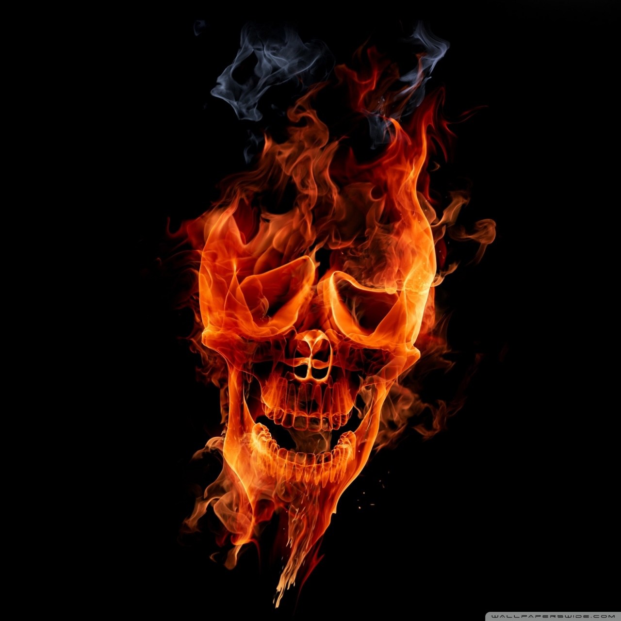 Skull Wallpaper For Android 37 Pictures - Fire Wallpaper For Mobile , HD Wallpaper & Backgrounds