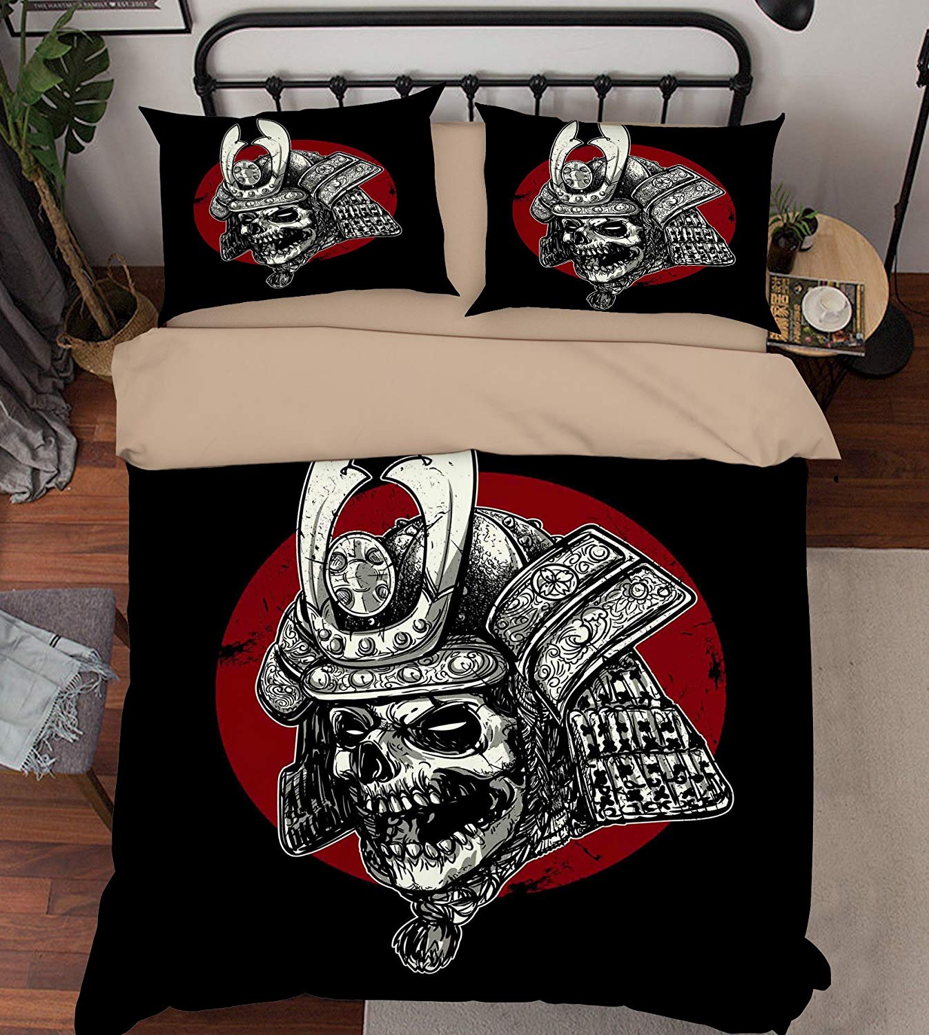 3d Red Black White Skull 606 Bedding Pillowcases Quilt Duvet