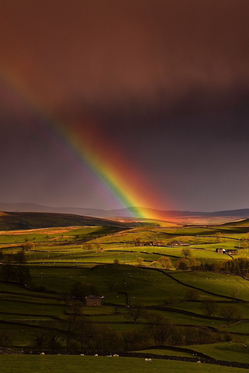 Wallpaper Rainbow, Sky, Hills, At Home, Spring - Wallpaper , HD Wallpaper & Backgrounds