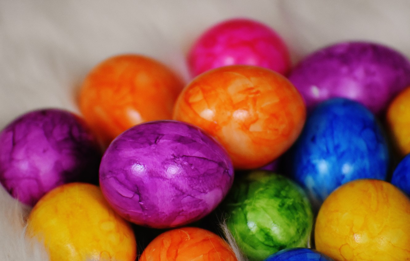 Photo Wallpaper Colorful, Easter, Rainbow, Easter, - Egg Colorful , HD Wallpaper & Backgrounds