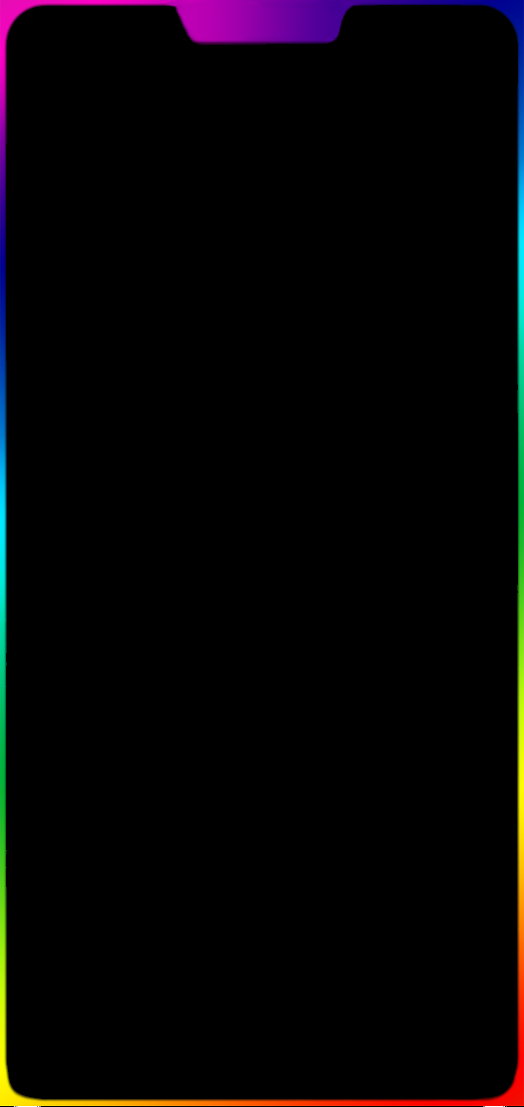 Oneplus 6 Rainbow Border [1080x2280] - Oneplus 6 Rainbow Border , HD Wallpaper & Backgrounds