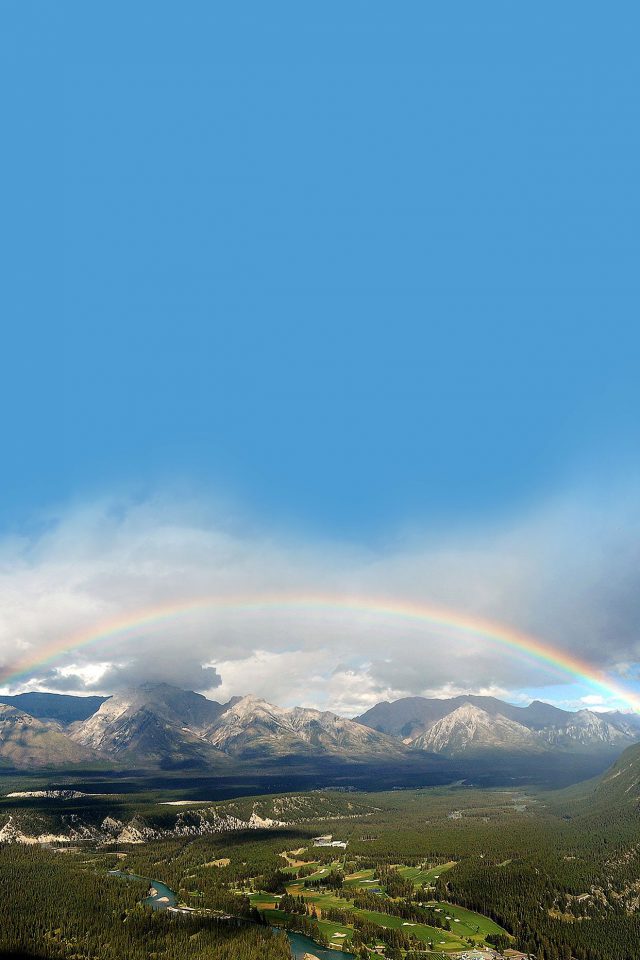 Download Wallpaper For Iphone - Nature Rainbow Wallpaper Iphone 7 , HD Wallpaper & Backgrounds