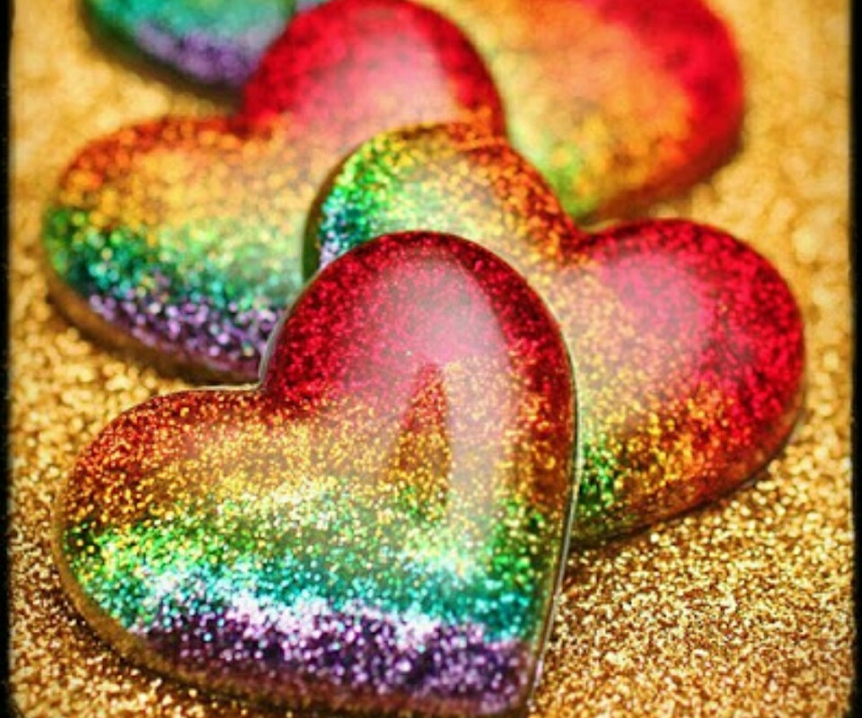 Is This Your First Heart - Colorful Heart , HD Wallpaper & Backgrounds