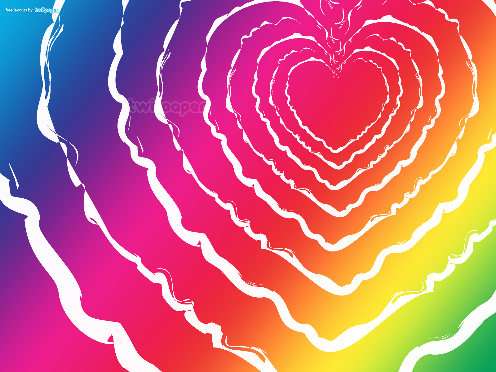 Rainbow Heart Dl - Heart And Rainbow Background , HD Wallpaper & Backgrounds