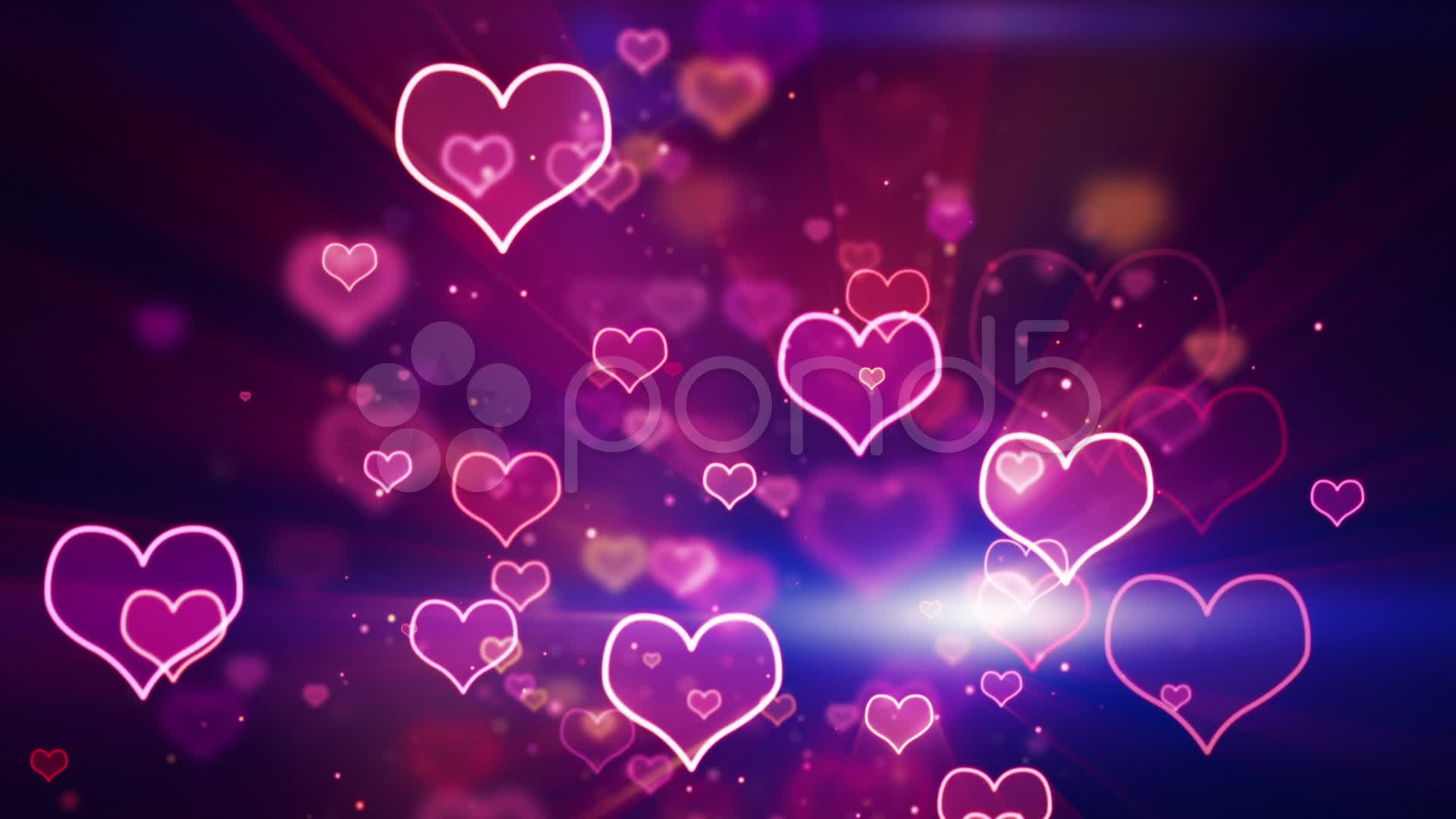 Neon Love Hearts Hd Wallpaper - Fondos De Pantalla Neon Corazones , HD Wallpaper & Backgrounds