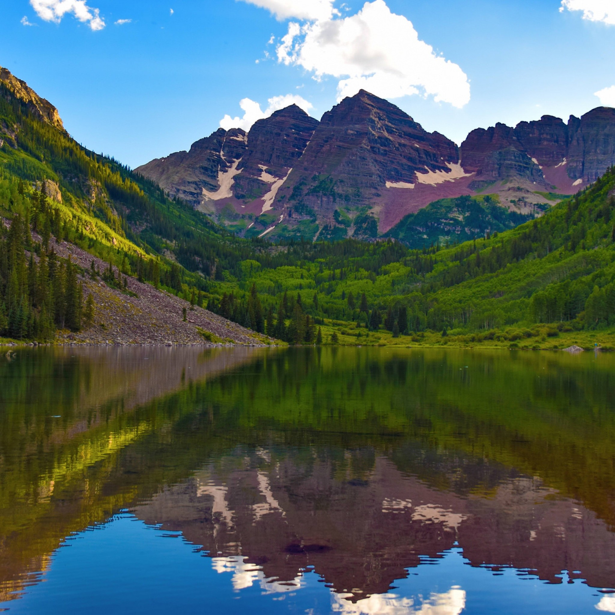 Wallpaper Maroon Bells, Colorado, Usa, Mountain, Lake - Maroon Bells , HD Wallpaper & Backgrounds