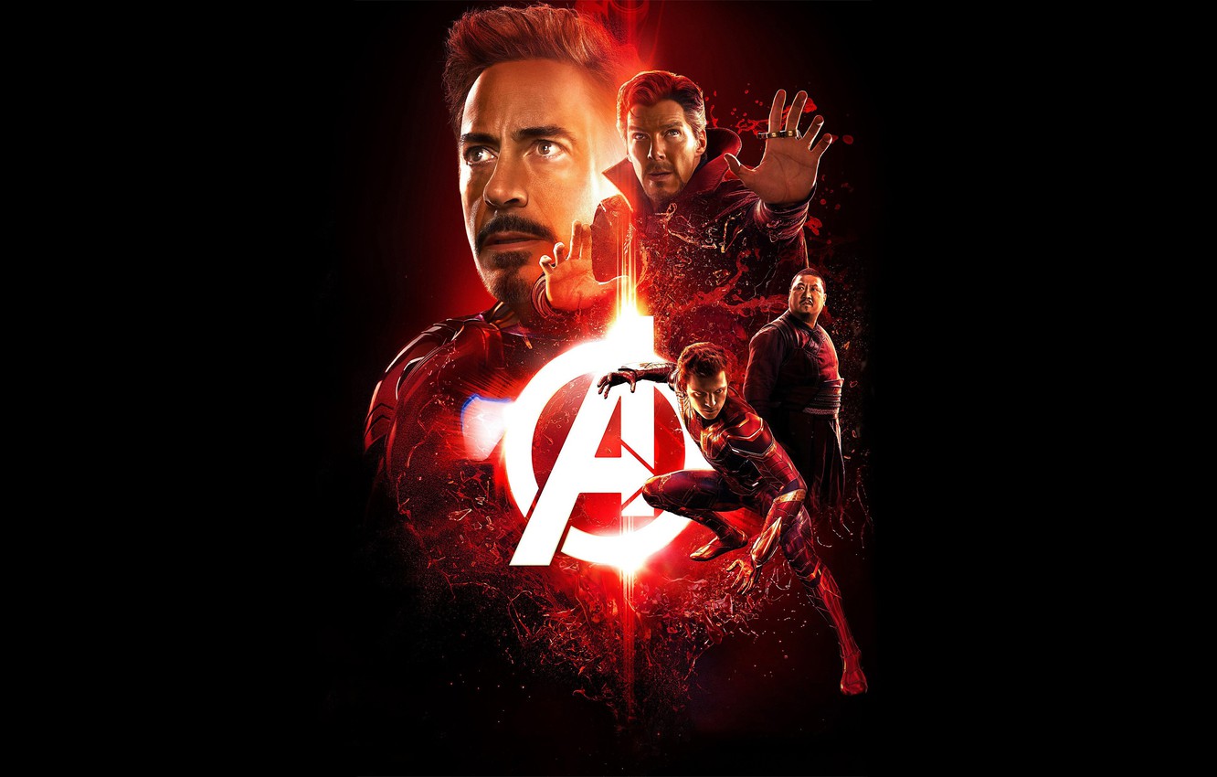 Photo Wallpaper Fiction, Black Background, Poster, - Ultra Hd Avengers 4k , HD Wallpaper & Backgrounds