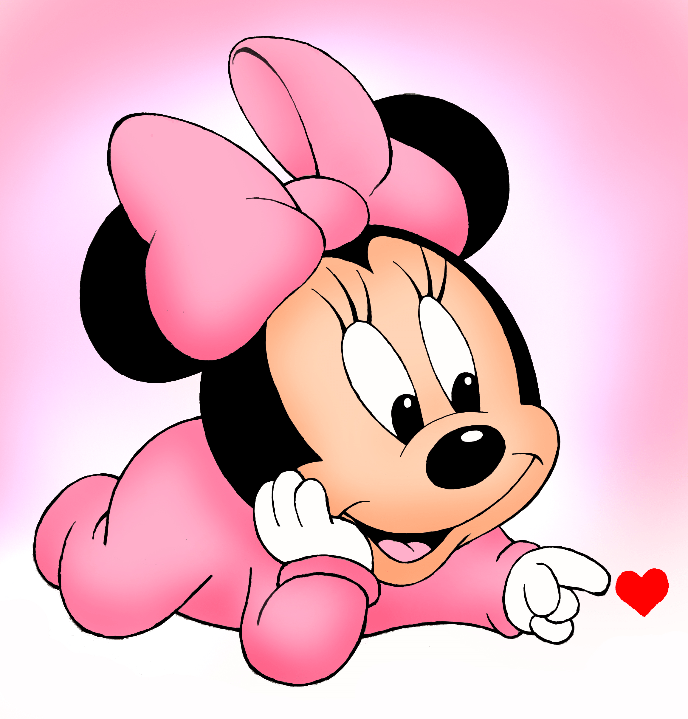 Free Mickey Mouse And Minnie Clip Art - Minnie Bébé , HD Wallpaper & Backgrounds