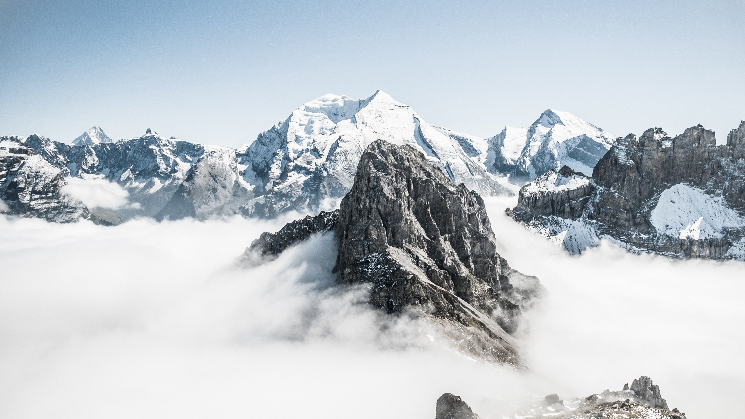 Snow Mountains Swiss Hd - 4k Winter Mountains , HD Wallpaper & Backgrounds