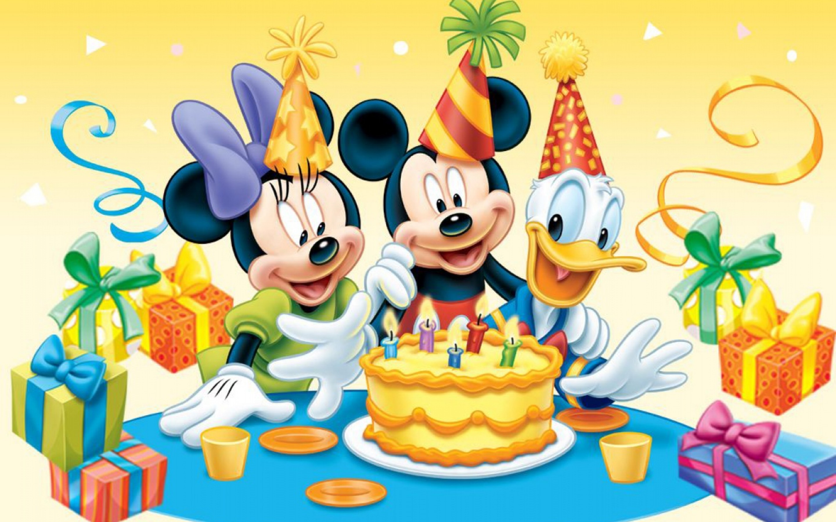 Mickey Mouse And Friends Wallpapers - Mickey Mouse Birthday Background , HD Wallpaper & Backgrounds