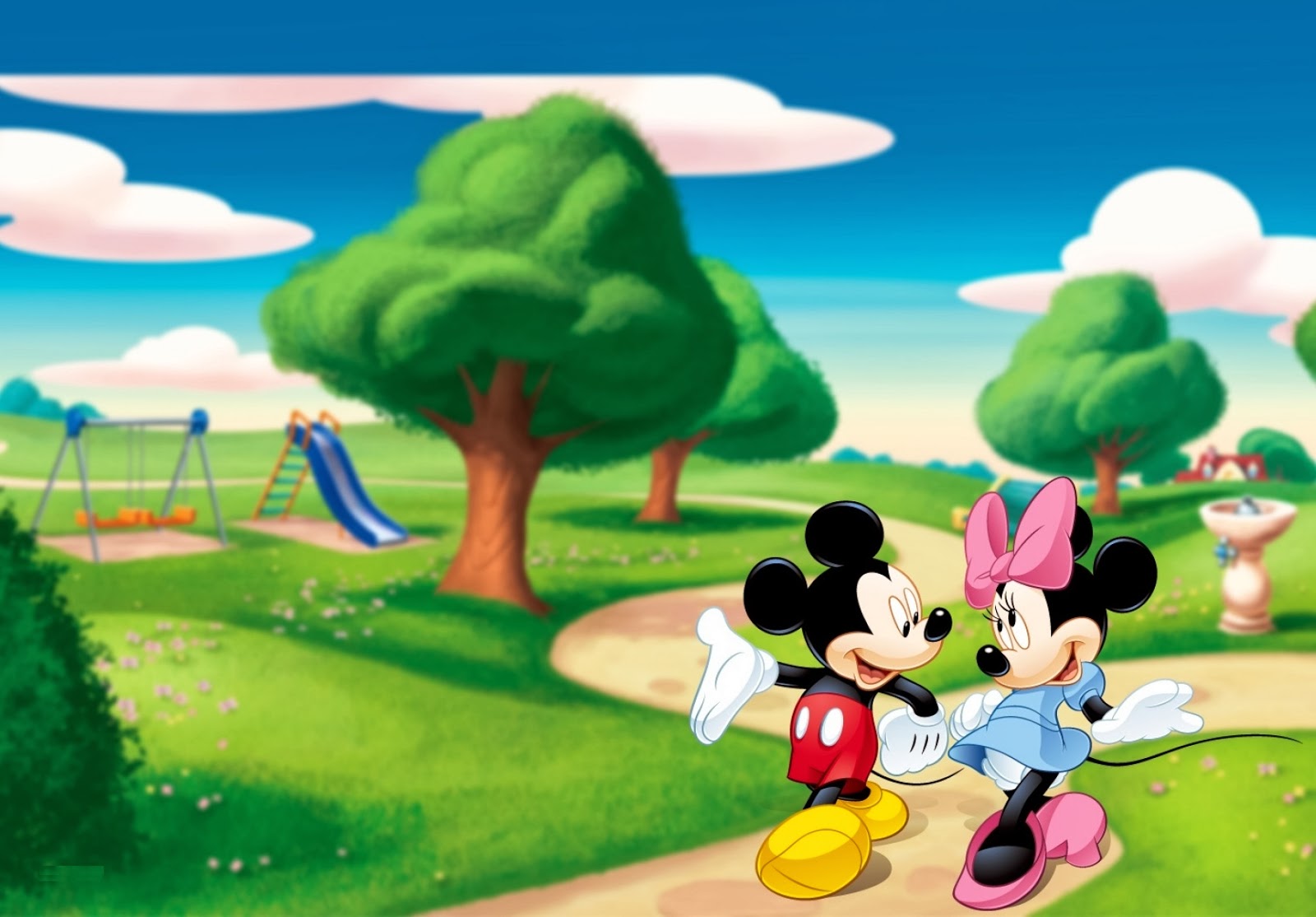 Minnie Mouse Wallpaper For Android - Mickey And Minnie Mouse Background , HD Wallpaper & Backgrounds