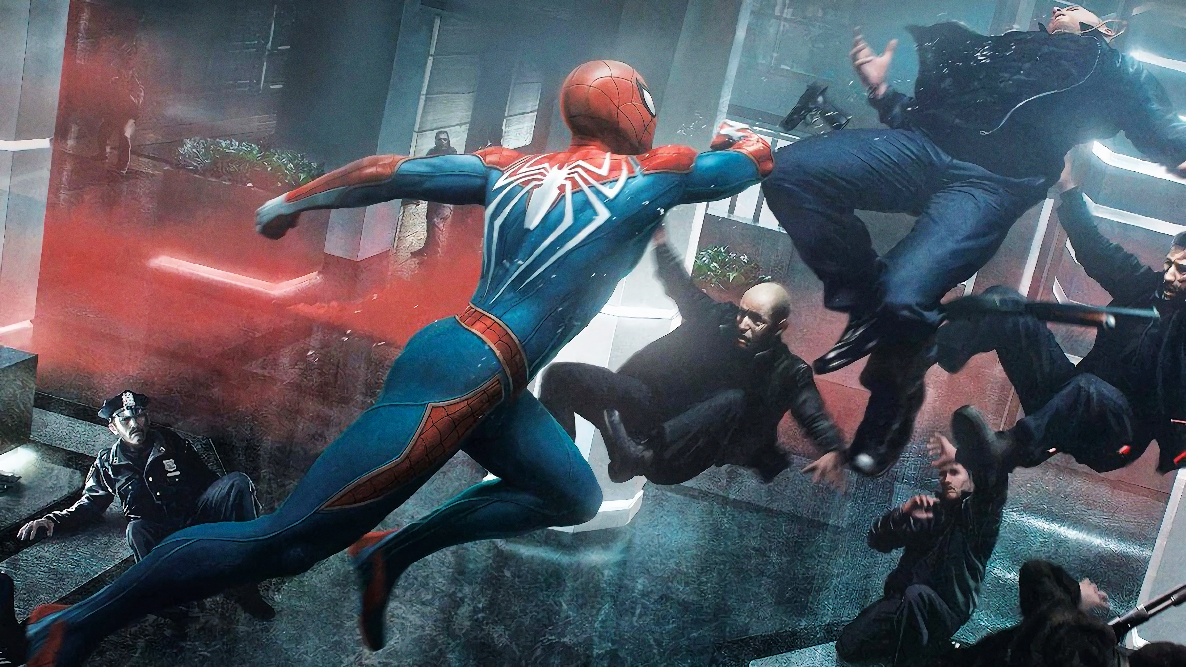 Marvel Comics, Video Game, Spider Man, Spider Man Wallpaper - Spider Man Ps4 Fighting , HD Wallpaper & Backgrounds